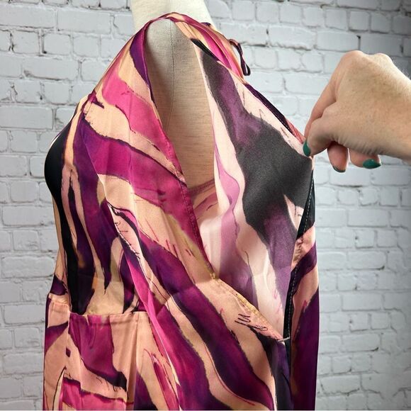 NEW with Tags Topshop Cowl Neck Flute Sleeve Abstract Animal Print Mini Dress 8 - Picture 12 of 16